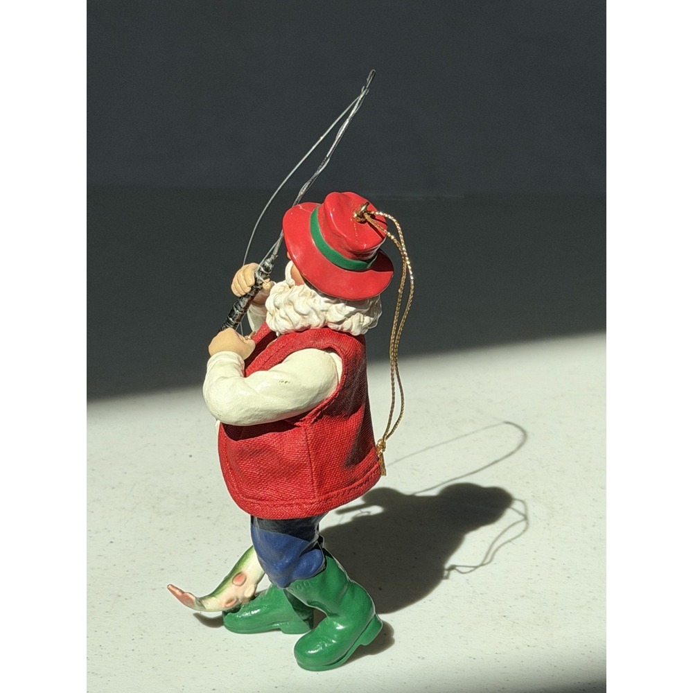 Vintage Fishing Santa Ornament 1996 "This Big!" Hallmark Keepsake Artist Ed Seal - Picture 3 of 8